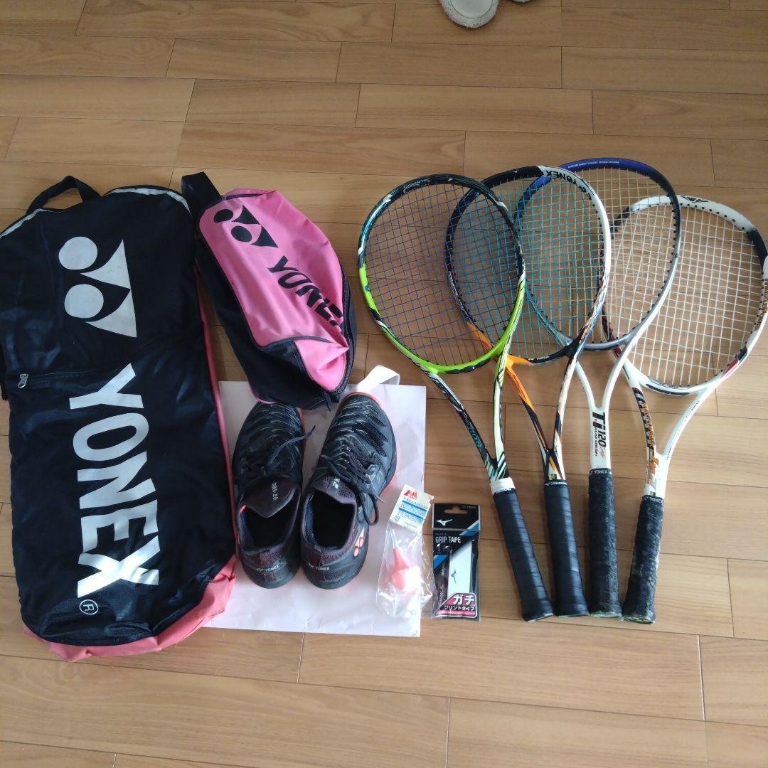 YONEXソフトテニスラケット 4本セット　シューズ　ケース Amazon.co.jp: ヨネックス(YONEX) ラケットケース テニス